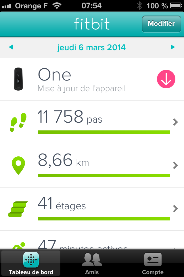 fitbit one application