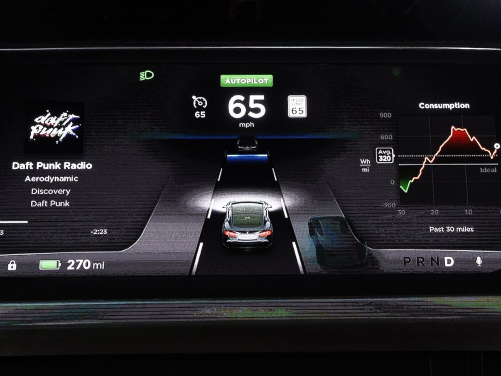 tesla ecran controle