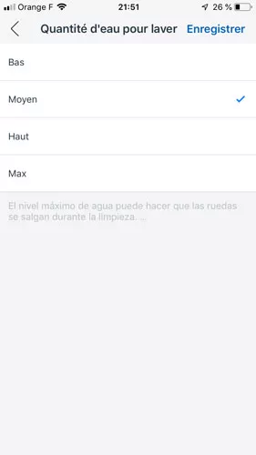 quantité d'eau ozmo 930 deebot